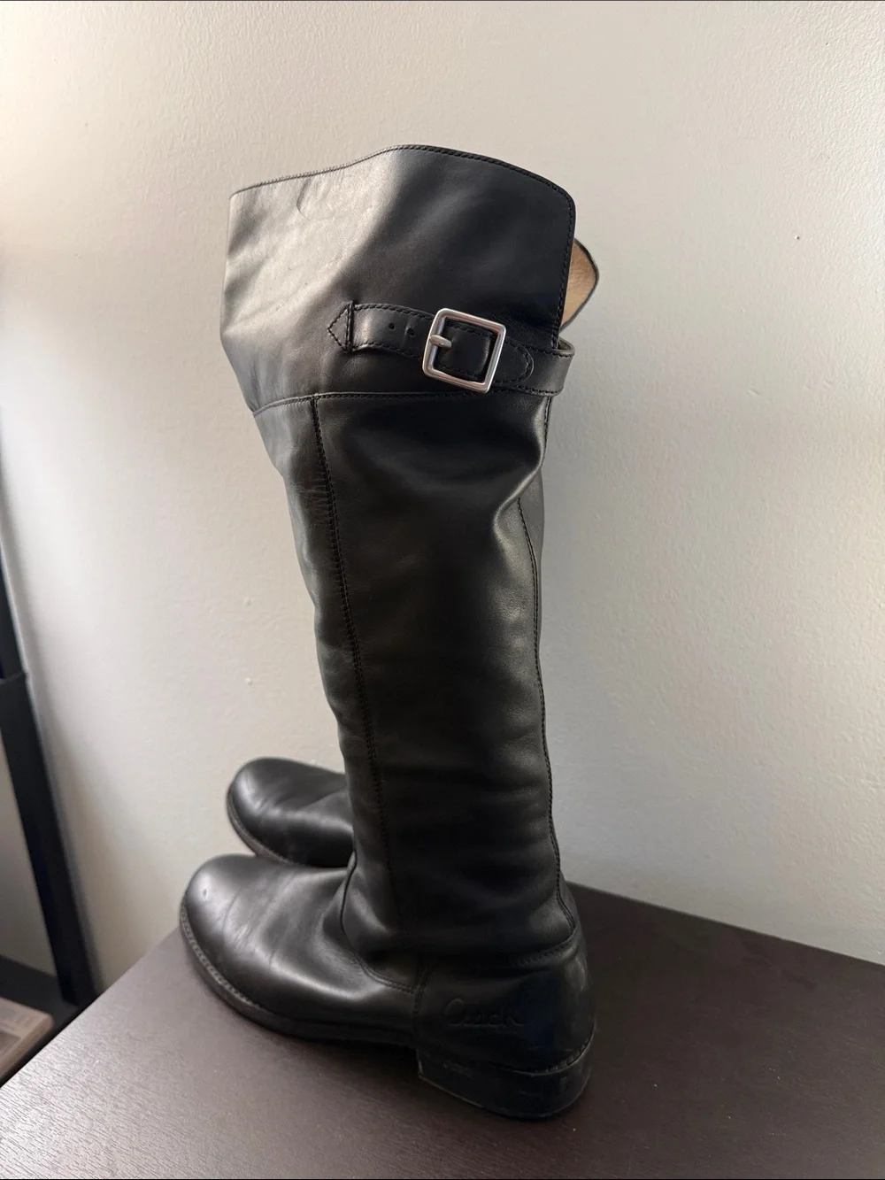 Coach Black Leather Over-the-Knee Boots